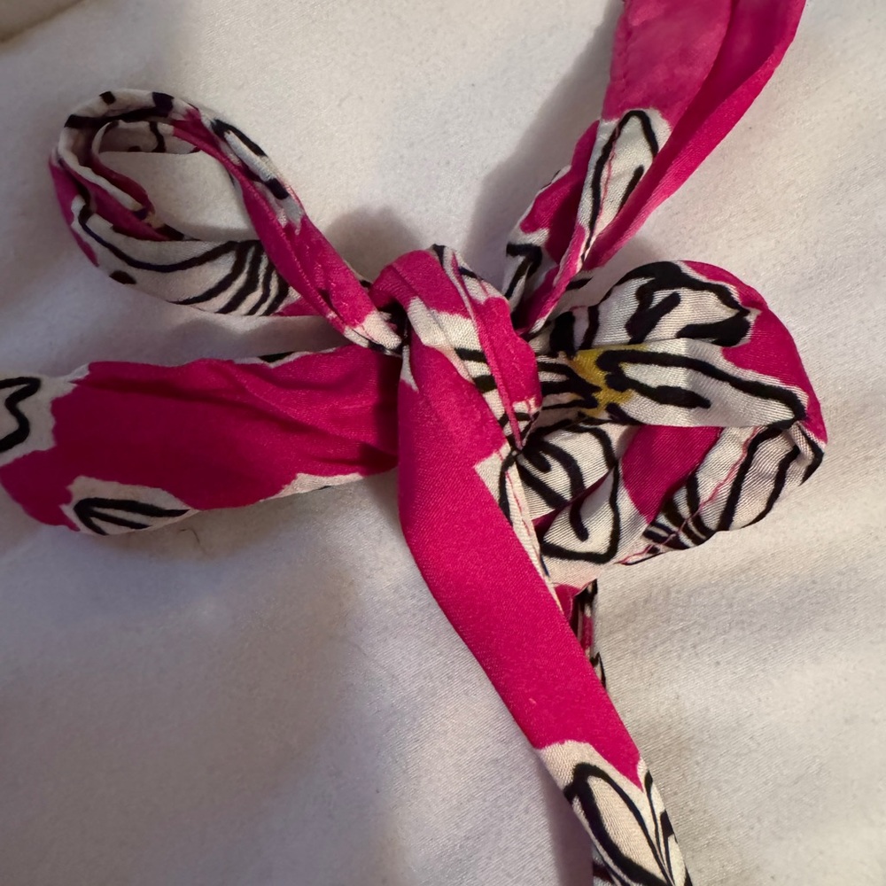 FRNCH Reina Viola Sundress Size L Tiers Hot Pink Floral Italy - Picture 11 of 13
